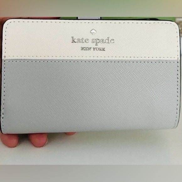 kate spade Handbags - 💚💚 KATE SPADE Madison Colorblock MediumCompact Bifold Wallet; Platinum Grey